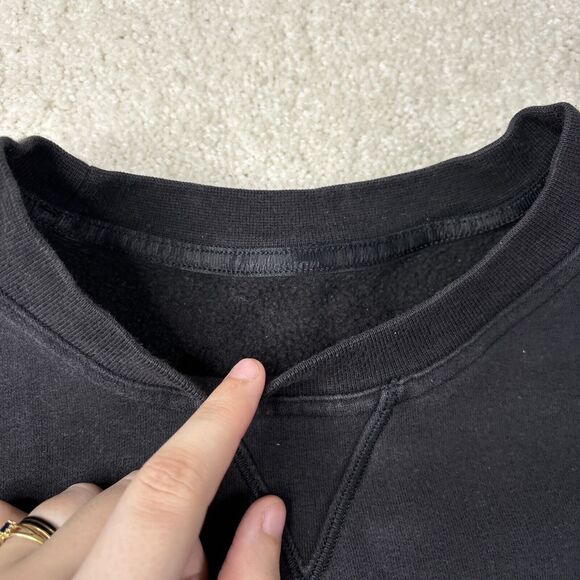 Lululemon All Yours Crew Fleece Pullover Sweater Women's Size Large Black READ - Picture 5 of 15